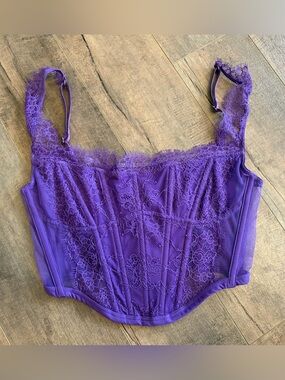 Purple Lace Victoria’s Secret Corset Bralette - Women's Intimates